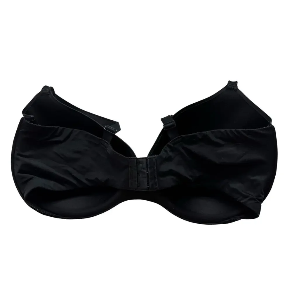 AUDEN Smooth Balconette Bra in Black Size 42DDD Womens Underwire Lined